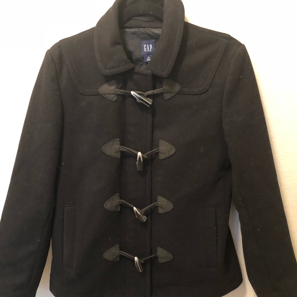 GAP Wool Peacoat BLACK Size Medium